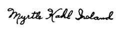 Myrtle Kahl Ireland signature